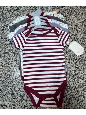 Kyle & Deena 5-Pack Grow With Me Baby Bodysuits 0-6 Months